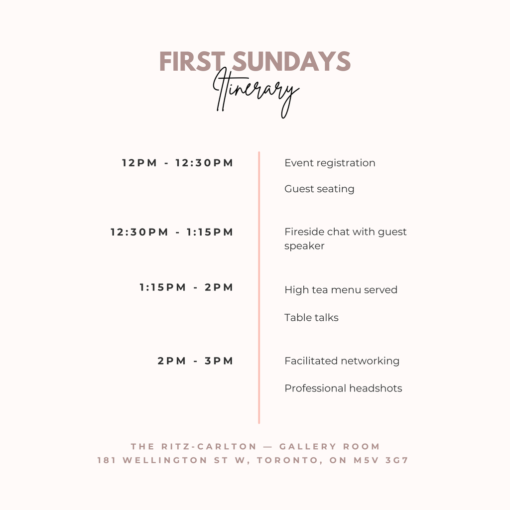RTW First Sundays itinerary