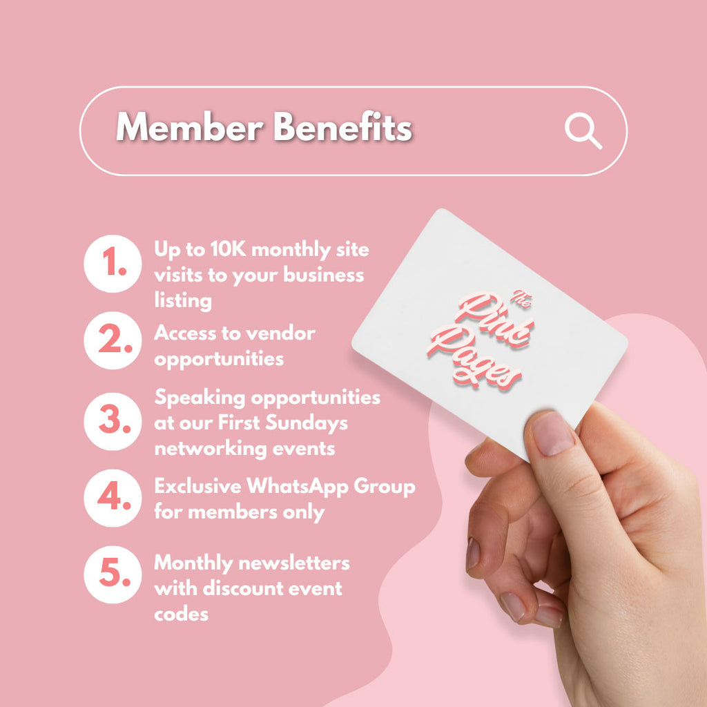 Pink Pages member benefits list